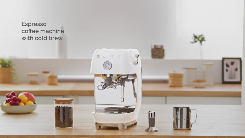 SMEG Manual Espresso Coffee Machine with Cold Brew (Black)