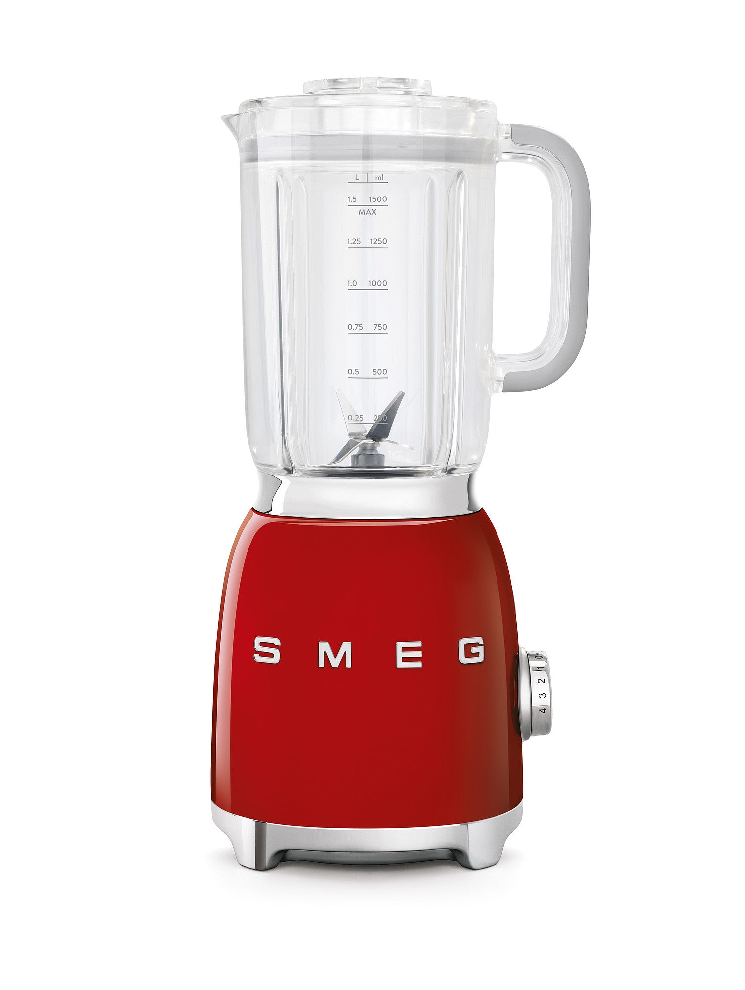 SMEG Stand Blender with Glass Jar (Red)