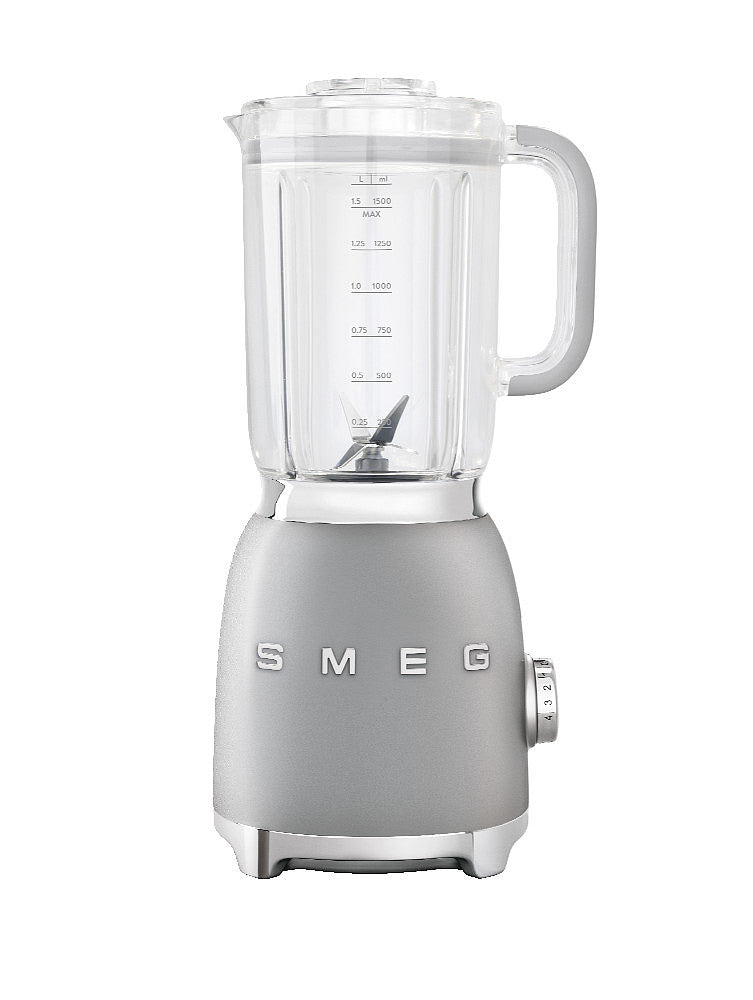 SMEG Stand Blender with Glass Jar (Silver)