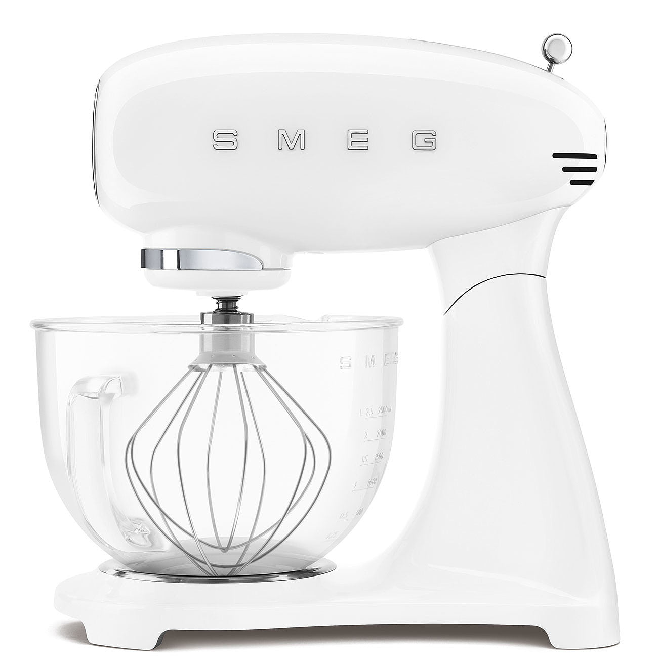 SMEG Stand Mixer 4.8L with Glass Bowl (White)