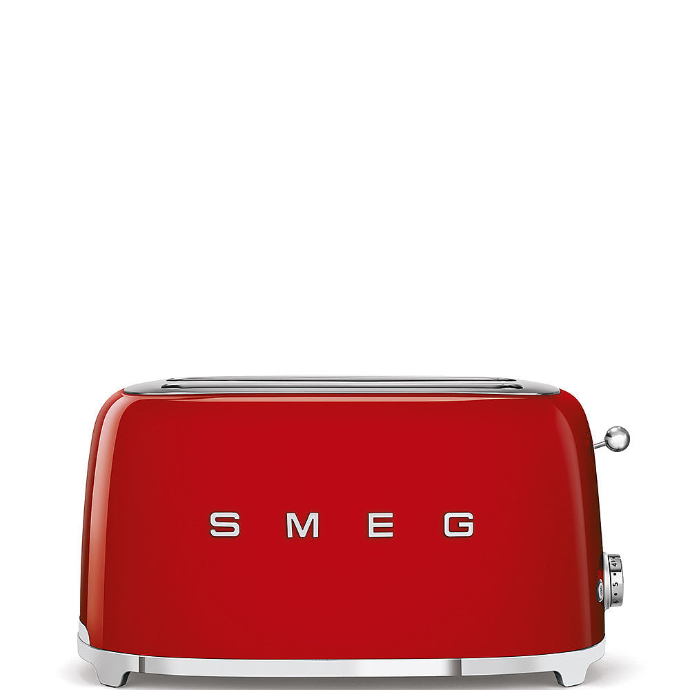 SMEG 4-Slice 2 Long Slots Electric Toaster (Red)